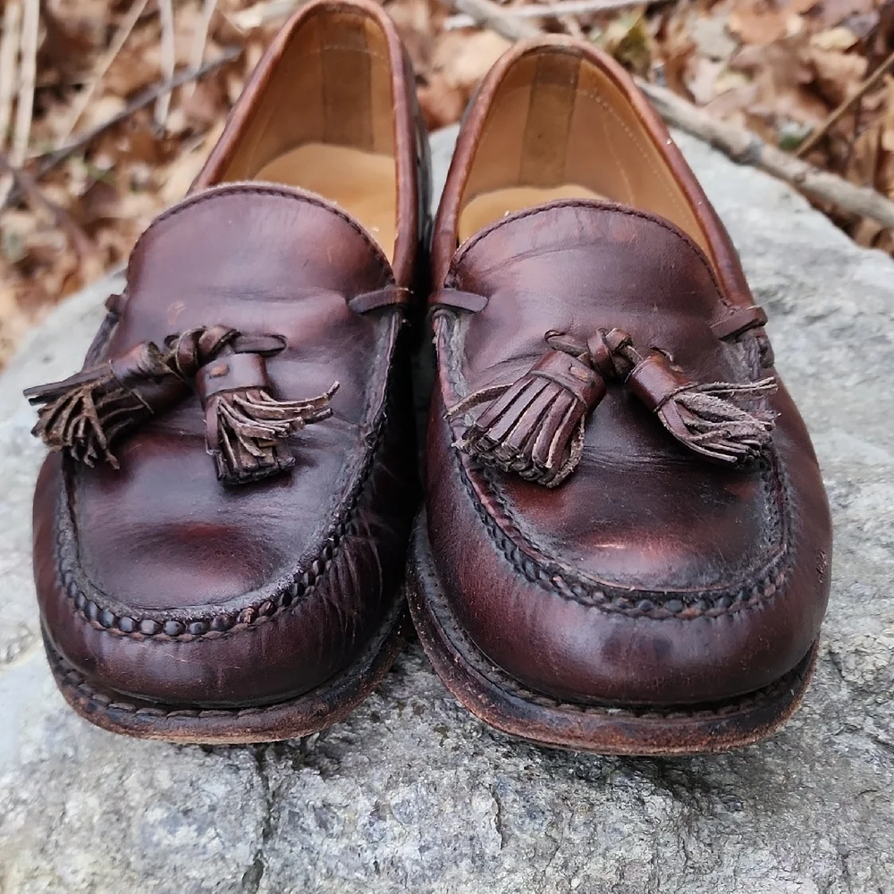 Polo Ralph Lauren Dark Brown Leather Tassel Loafers 8.5 D